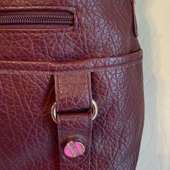 Rosetti Burgundy/Brown Faux Leather Purse/Shoulder Bag Preowned - Picture 6 of 11